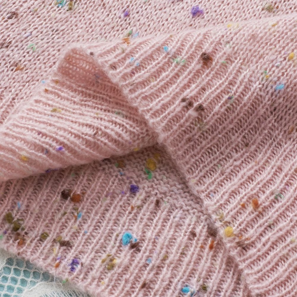 Pink Pilling Detail Patterned Sleeve Sweater - Picture 11 of 16